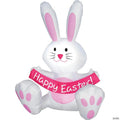 Cheerful 4 Ft. Blow Up Inflatable Happy Easter Bunny Yard Decoration - 1 Pc.