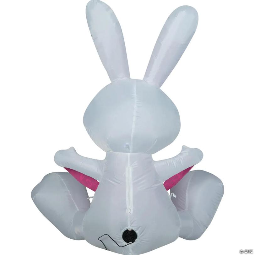 Cheerful 4 Ft. Blow Up Inflatable Happy Easter Bunny Yard Decoration - 1 Pc.