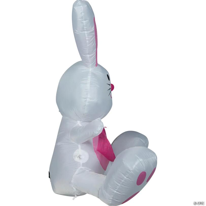 Cheerful 4 Ft. Blow Up Inflatable Happy Easter Bunny Yard Decoration - 1 Pc.