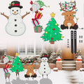 Christmas Character Set Metal Yard Signs, 4pc Large Xmas Decorations - Includes Four 6" Stakes, Holiday Decor - 16inch
