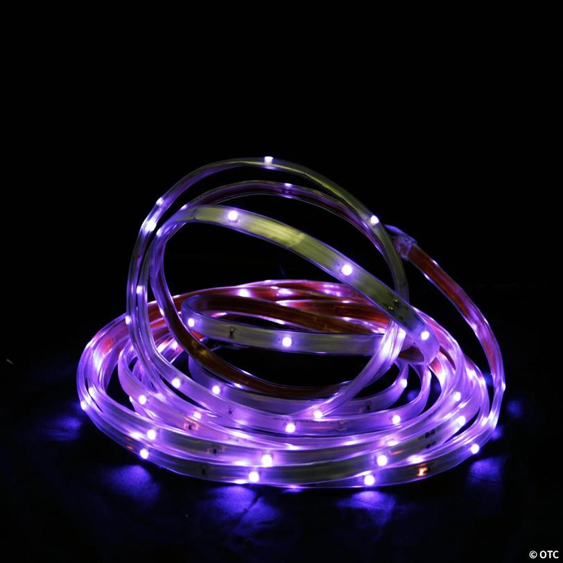 Christmas Decor 18' Purple LED Outdoor Christmas Linear Tape Lighting - White Finish
