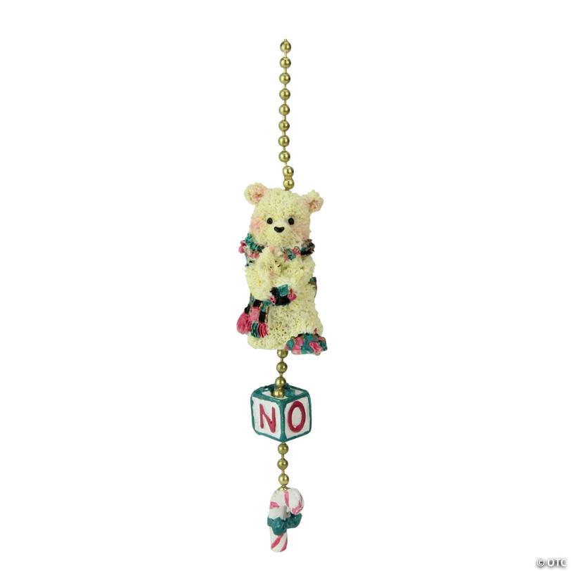 Christmas Decor Club Pack of 144 Ivory and Pink Bear Christmas Ceiling Fan Lamp Pulls 10