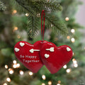 Club Pack of 24 Red and White "So Happy Together" Hearts Valentine's Day Ornaments 4.25