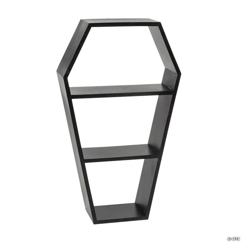 Coffin-Shaped 2-Shelf Halloween Decoration