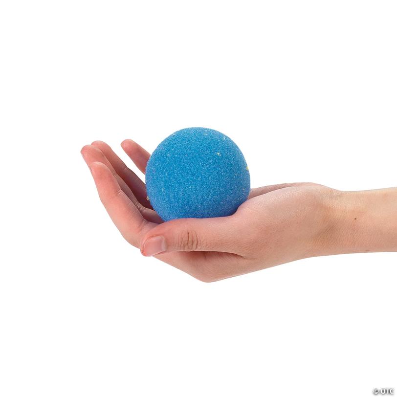 Colorful Sponge Ball Assortment - 12 Pc.