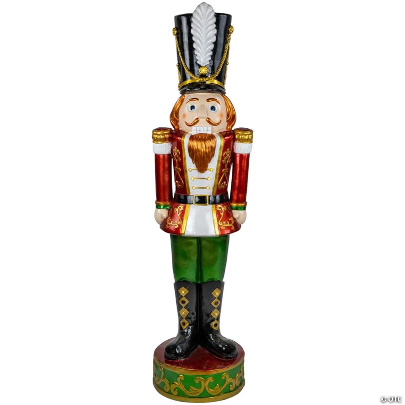 Commercial Christmas Nutcracker Soldier with Decorative Base - 5.25' - Red and Green