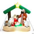Costway 6.7FT Christmas Inflatable Nativity Scene w/ LEDs & Built-in Air Blower
