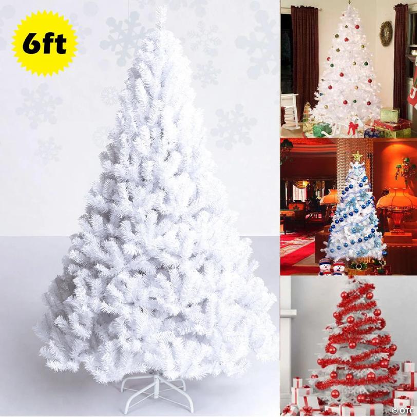 Costway 6Ft Artificial Christmas Tree Indoor Outdoor Holiday Decoration White