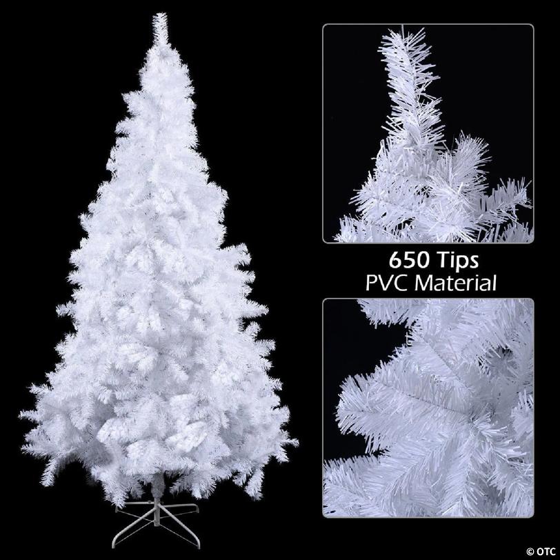 Costway 6Ft Artificial Christmas Tree Indoor Outdoor Holiday Decoration White