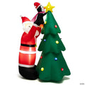 Costway 6 FT Inflatable Christmas Tree & Santa Claus w/ LEDs & Air Blower