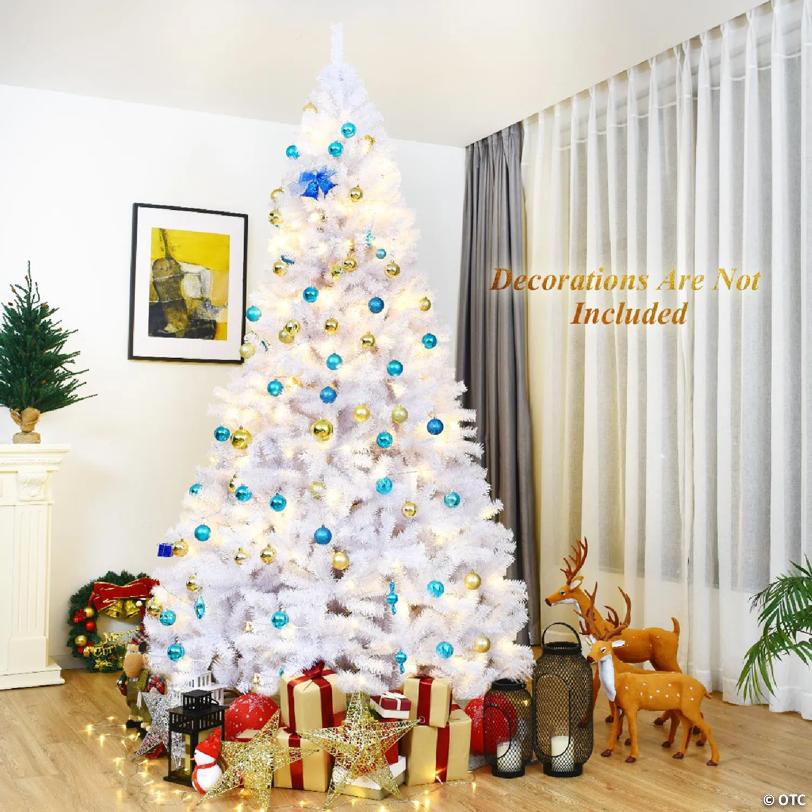 Costway 9Ft Hinged Artificial Christmas Tree Pine Tree 2132 Tips Metal