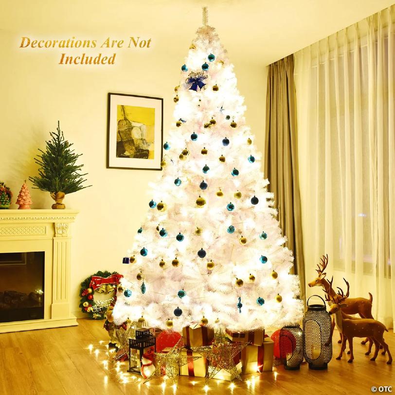 Costway 9Ft Hinged Artificial Christmas Tree Pine Tree 2132 Tips Metal