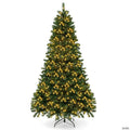 Costway Artificial 7ft Xmas Tree PVC Branch Tips 700 LED Lights