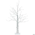 Costway Set of 2 Pre-lit White Twig Birch Tree Battery Powered 2FT for Christmas