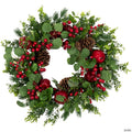 Crabapple and Berries BoProperwood and Pine Artificial Christmas Wreath - 26" - Unlit