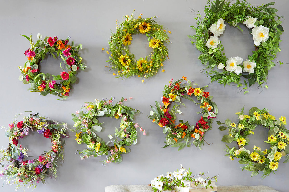 24" Mixed Gerbera Wreath
