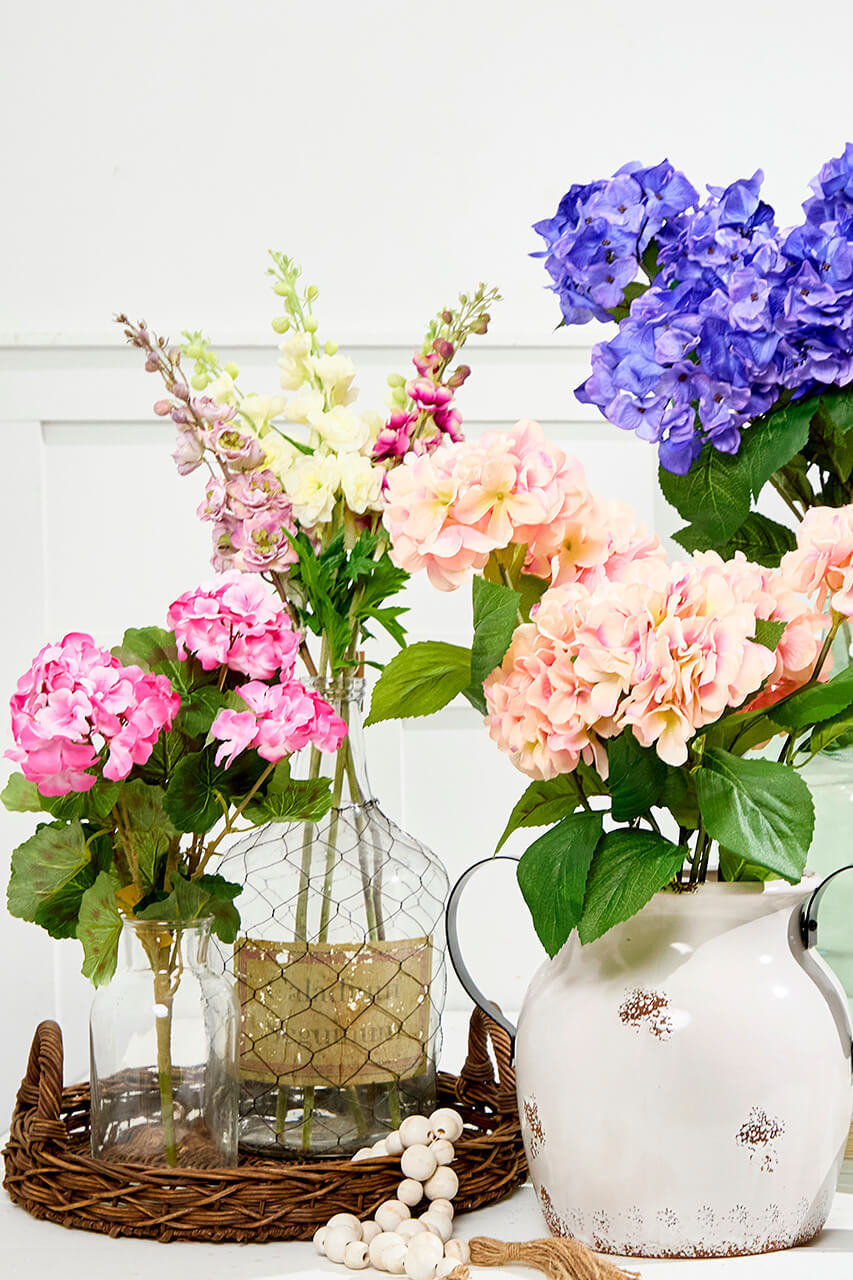 20.5" Peach Hydrangea Bush