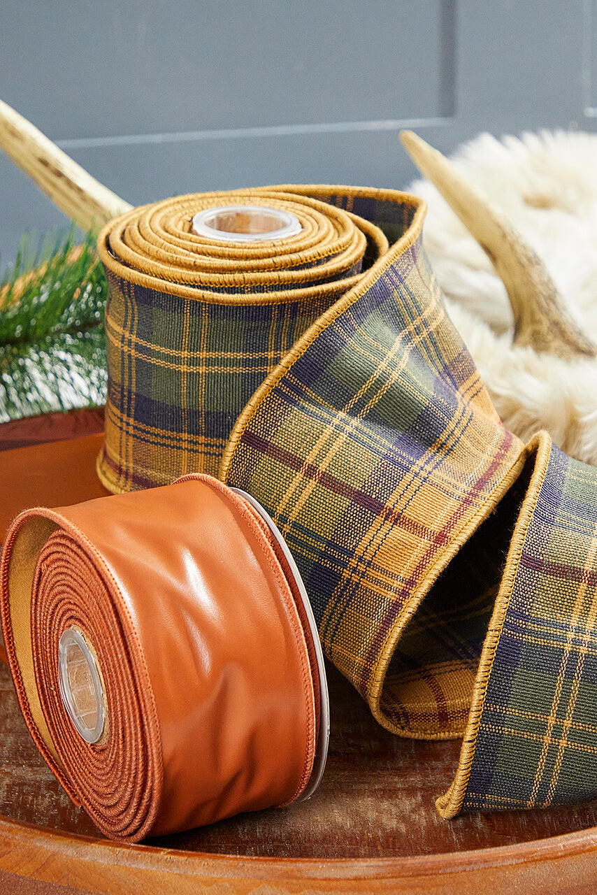 4" x 5 Yard Cotton Highlands Luxe Plaid Ribbon