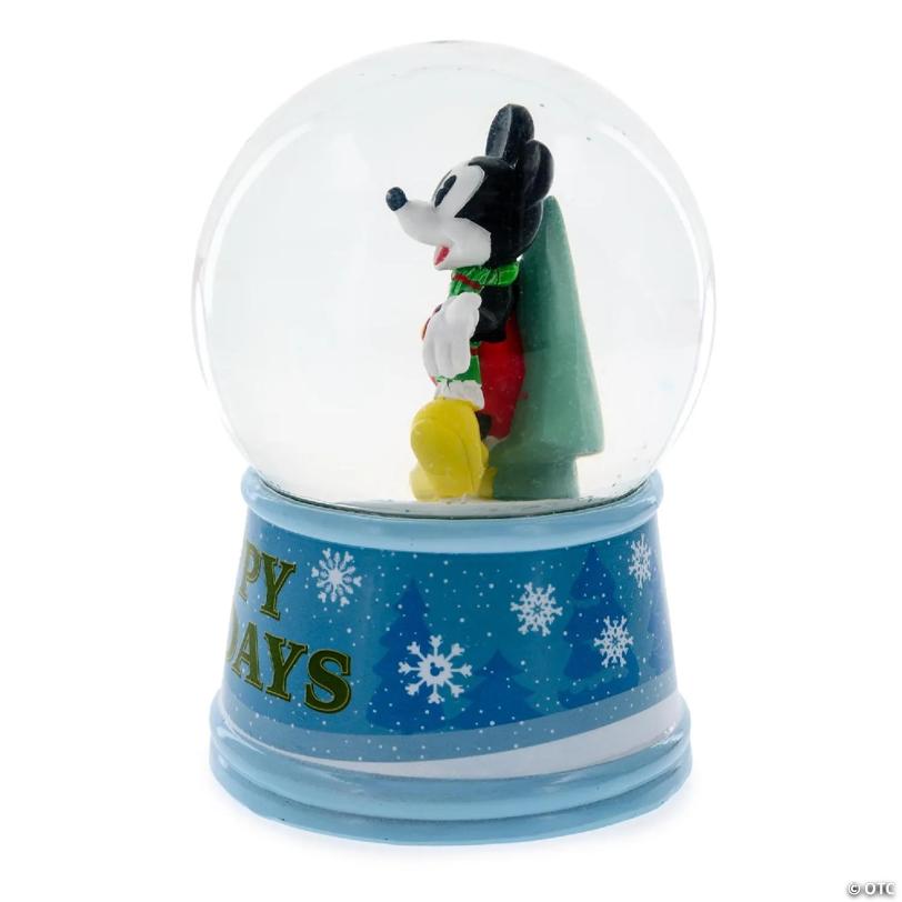 Disney Mickey Mouse "Happy Holidays" Light-Up Snow Globe  6 Inches Tall