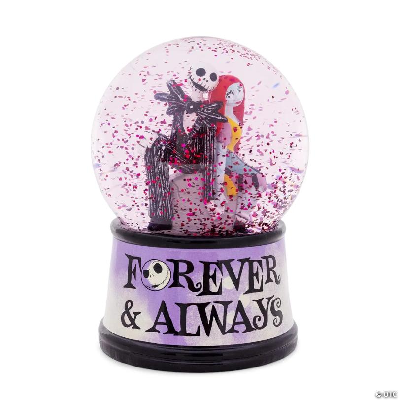 Disney The Nightmare Before Christmas "Forever & Always" Light-Up Snow Globe