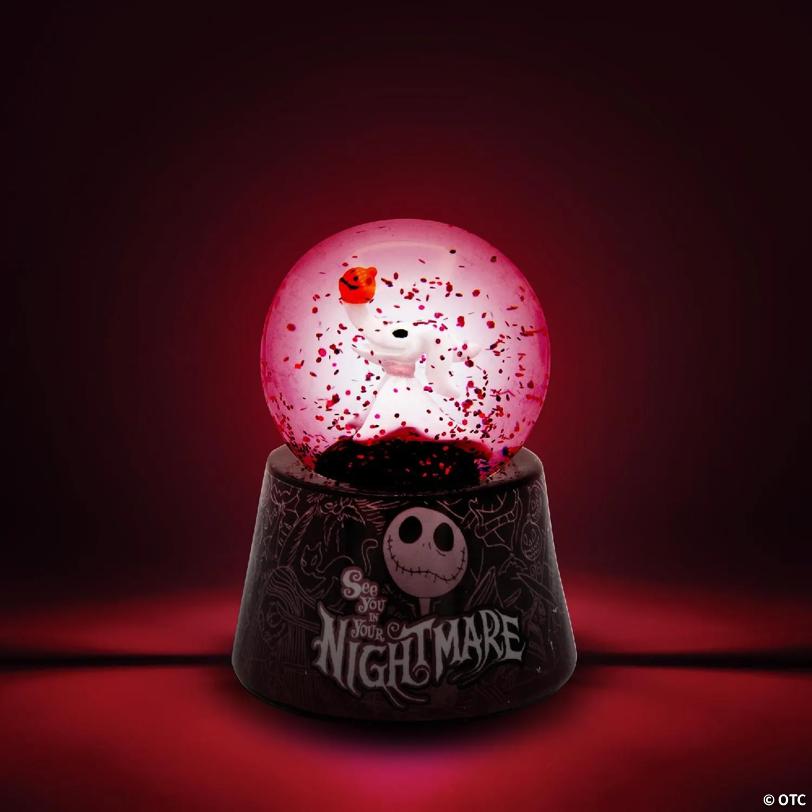 Disney The Nightmare Before Christmas Zero 3-Inch Mini Light-Up Snow Globe