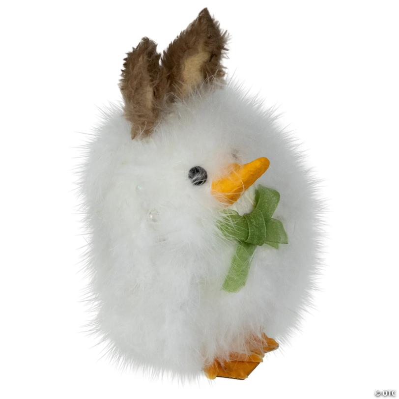 Duck with Bunny Ears Easter Figurine - 5.5" - White