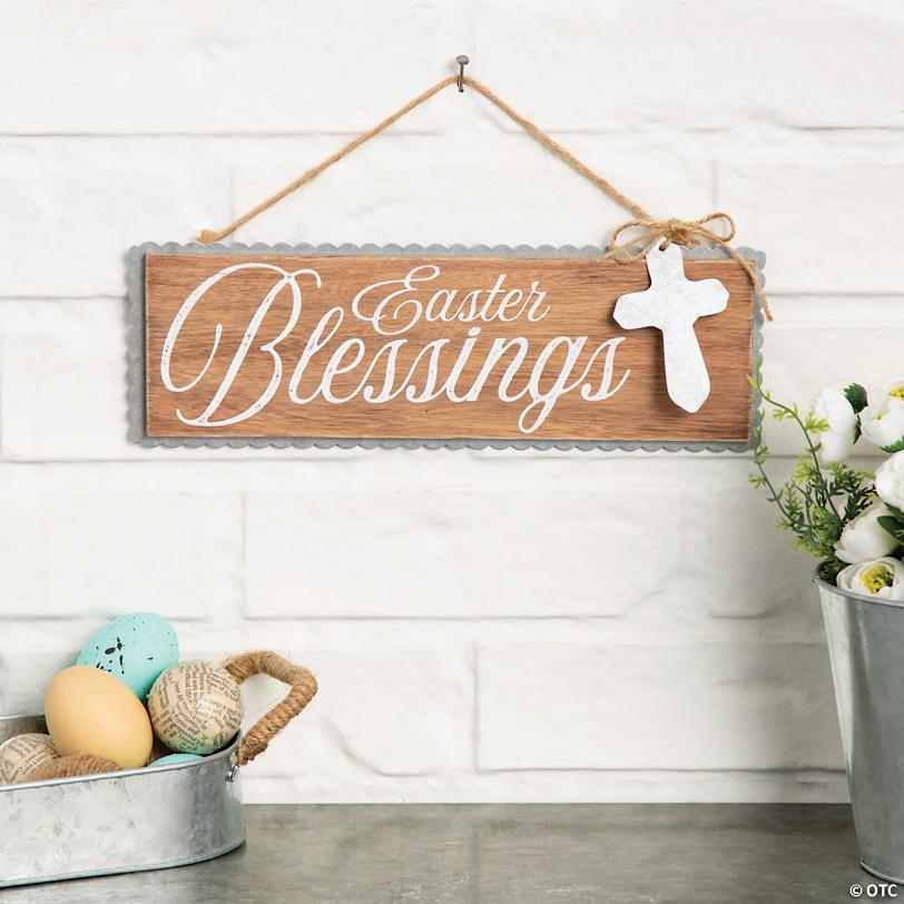 Easter Blessings Wall Sign Decoration