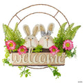 Easter Bunny Floral "Welcome" Wreath 19