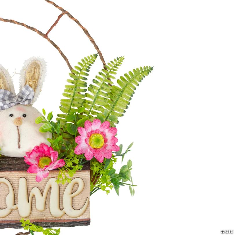 Easter Bunny Floral "Welcome" Wreath 19