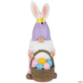 Easter Bunny Gnome with Egg Basket Figurine - 11.5