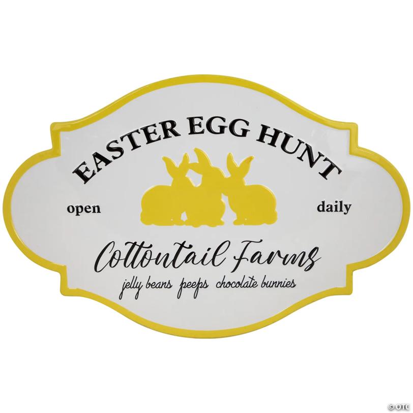 Easter Egg Hunt Vintage-Style Metal Wall Sign - 17.75