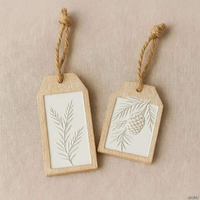 Edge Collections - 3.35" x 5.25" x  2.75" x 6.75" - Natural - Pine Branch Ornaments for Christmas Tree Decoration!