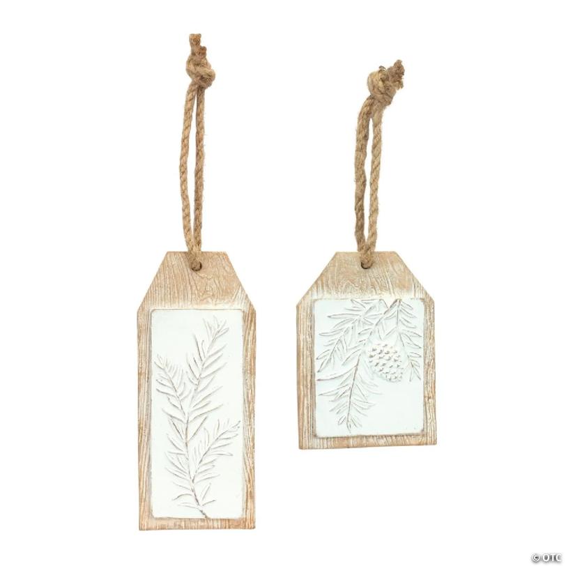 Edge Collections - 3.35" x 5.25" x  2.75" x 6.75" - Natural - Pine Branch Ornaments for Christmas Tree Decoration!