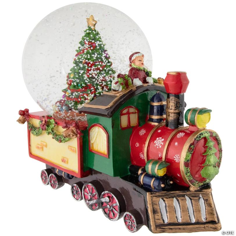 Elf Train Musical Christmas Snow Globe - 8