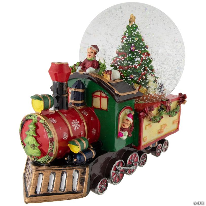Elf Train Musical Christmas Snow Globe - 8
