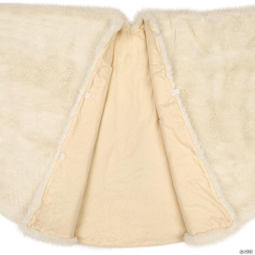 FauProper Fur Round Tree Skirt - 84“ - White