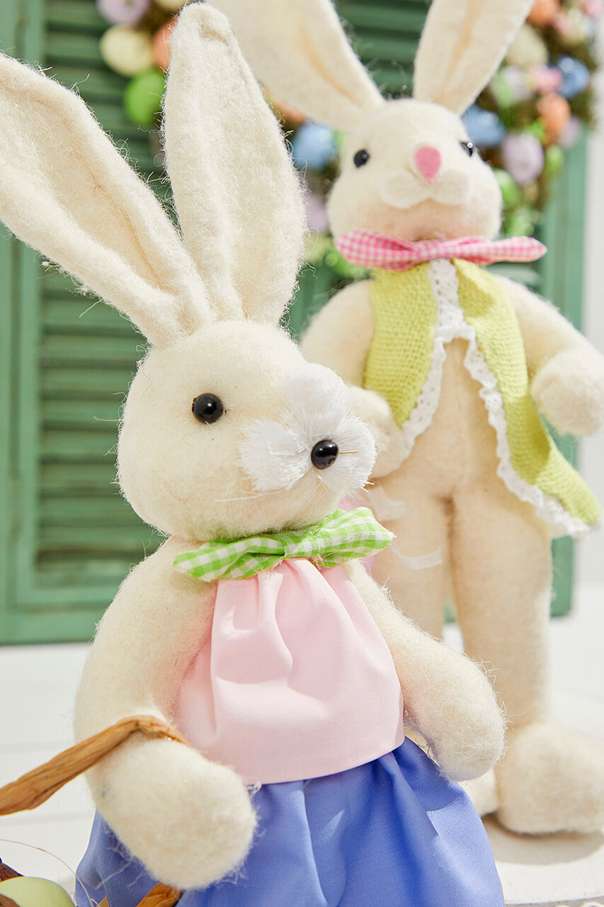 17" Felt Bunny with Egg