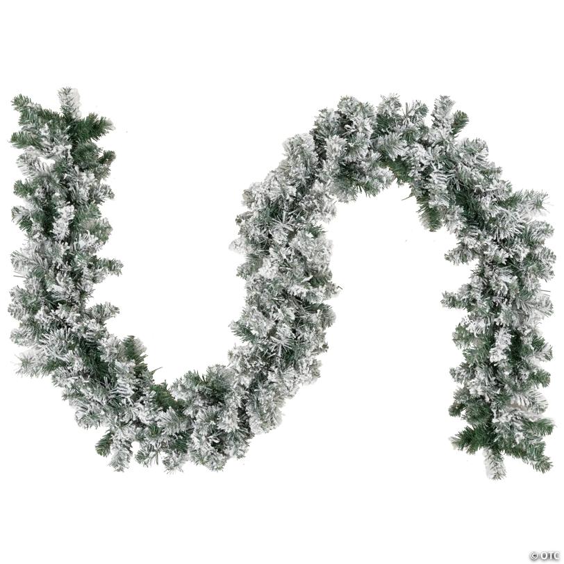 Flocked Madison Pine Artificial Christmas Garland - 9' Proper 10" - Unlit