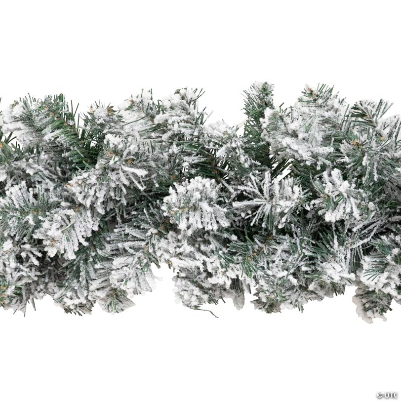 Flocked Madison Pine Artificial Christmas Garland - 9' Proper 10" - Unlit