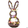 Floral Grapevine Bunny Shaped Easter Basket Decoration - 21