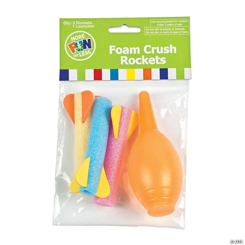 Foam Crush Rockets - 12 Pc.