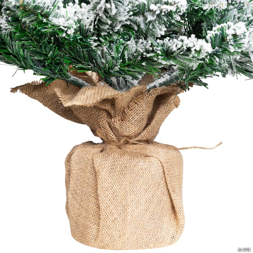 Frosted Pine Artificial Christmas Tree in Burlap Base - 3' - Unlit