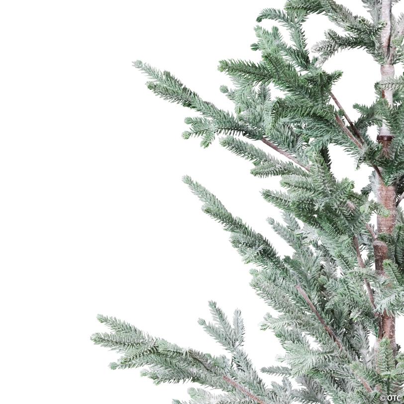 Frosted Slim Pine Artificial Christmas Tree in Burlap Base - 5' - Unlit