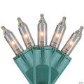 GKI/Bethlehem Lighting 100-Count Clear Perm-O-Snap Mini Christmas Light Set  49.3ft Green Wire