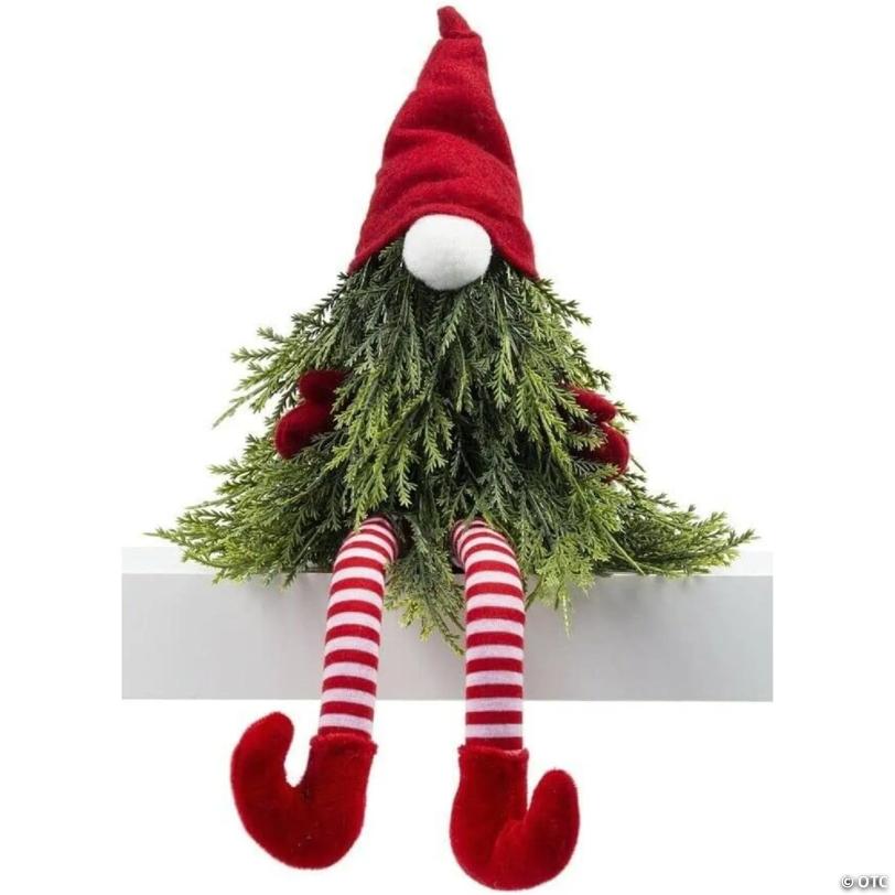 Ganz Midwest CBK Christmas Decor Piney Gnome Shelf Sitter Figure 8 Inches