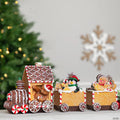 Gingerbread Candy Cane Train with Gingerbread Man Christmas Decoration - 5.5