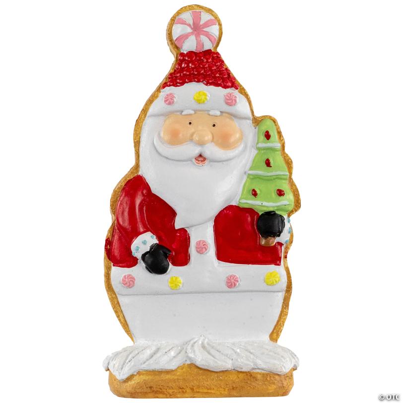 Gingerbread Santa with Tree Christmas Figurine - 7