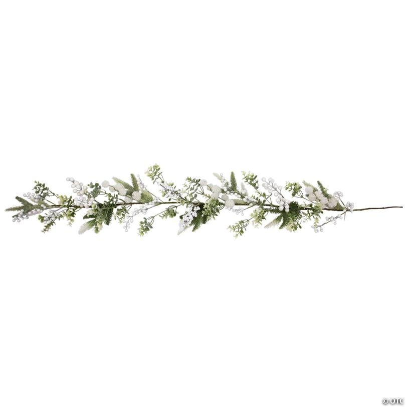 Glittered Berries and Eucalyptus Artificial Christmas Garland - 5' - Unlit