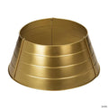 Glitzhome 22"D Christmas Painted Gold Metal Tree Collar (KD)