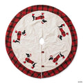 Glitzhome 48"D Fabric Christmas Tree Skirt - Dachshund